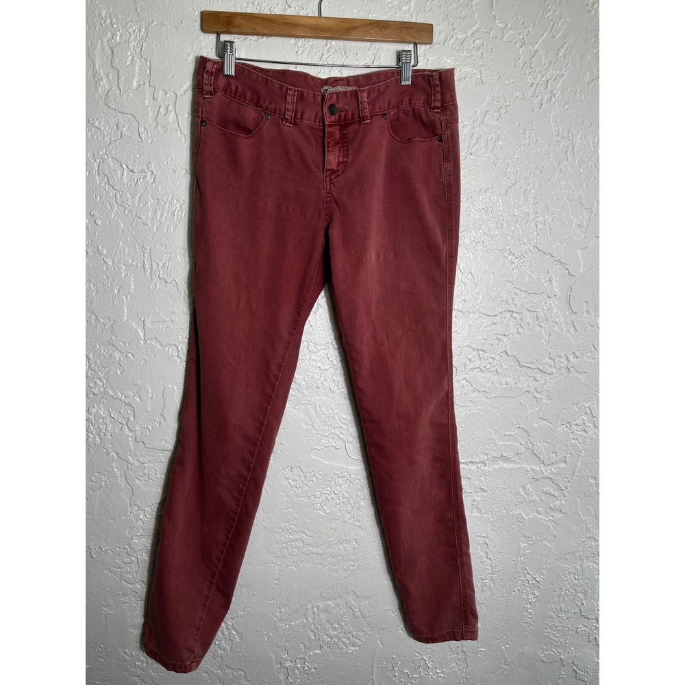 Free People Women's Size 28 Burgundy Red Pink Skinny Jeans Stretch Denim Pants